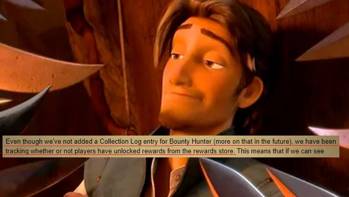 Jagex adding all the Bounty Hunter rewards to the Collection Log, including the 2,500 kills hat