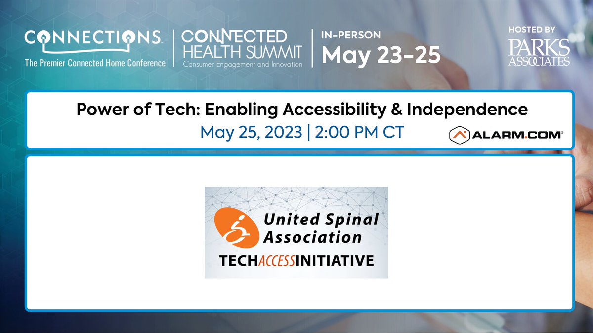 “Power of Tech: Enabling #Accessibility & Independence” starts May 25 at 2 PM CT. bit.ly/3UGCKrM #CONNUS23 #inperson