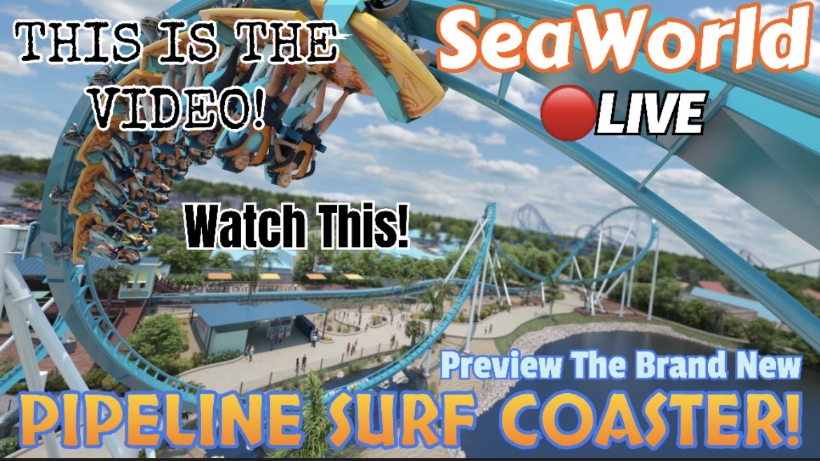 yourWDWguy's tweet photo. OKOKOKโฆ THIS IS THE ACTUAL VIDEO! Come watch LIVE now!
๐ดLIVE: (Finally) Preview PIPELINE Surf Coaster at SeaWorld Before It Opens To The Public... https://t.co/Ewnu1YwL7f via @YouTube #Pipeline #SurfCoaster #SurfingCoaster #RollerCoasters #ThemeParks #SeaWorld #Orlando #Preview