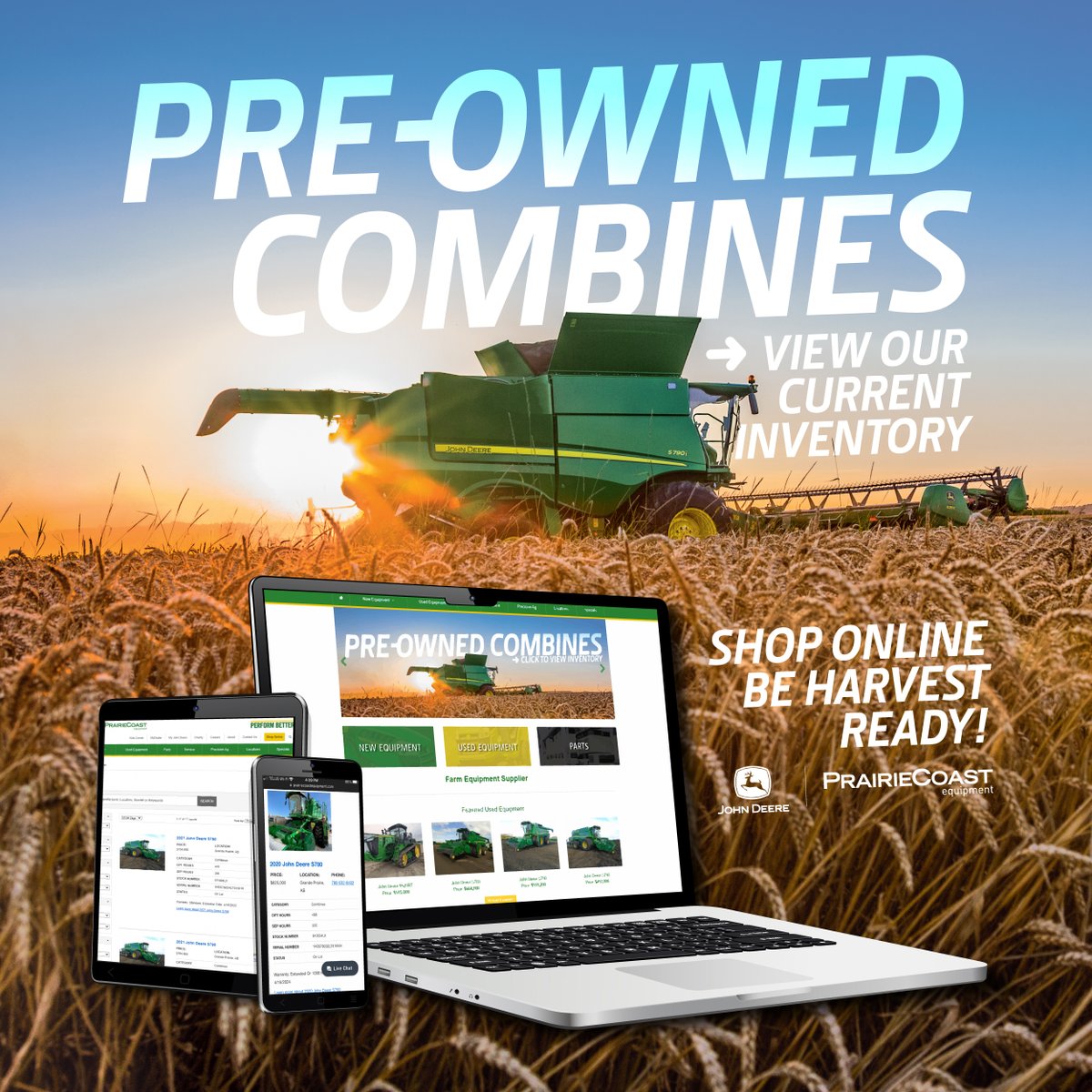 PrairieCoasteqp's tweet image. PrairieCoast Pre-Owned Combines are in stock and harvest ready! Add on or upgrade your fleet this season. Inventory is moving fast so act now. Click to view current inventory:

prairiecoastequipment.com/used-equipment…

#PrairieCoastequipment #pceequip #JohnDeere #Combines