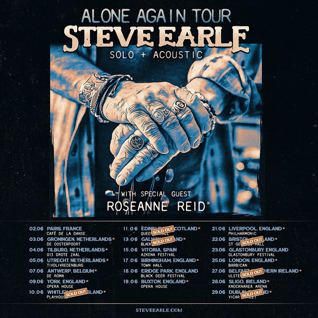 SteveEarle's tweet image. Steve’s “Alone Again Tour: Solo + Acoustic” officially kicks off in Paris on June 2nd. 

Grab your tickets at the link below

steveearle.com/tour