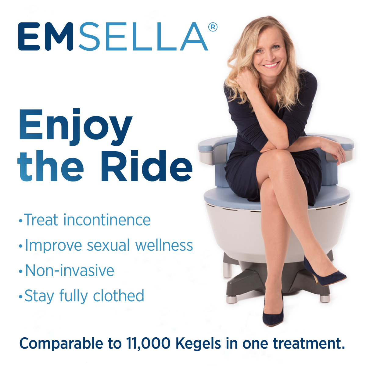 Urinary incontinence is a condition that involves the involuntary loss of urine. 
EMSELLA is the best option for those patients who suffer from urinary incontinence. Emsella works by using HIFEM technology to stimulate the pelvic floor muscles. 
Call us: 772-539-9556.