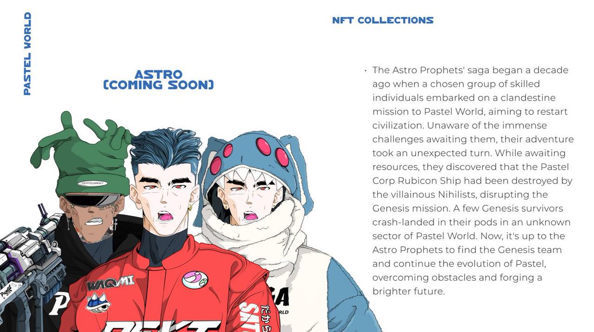 | Pastel World | The Collections |

A symphony of worlds where boundaries blur and realms collide. We invite you to delve into a tapestry of endless possibilities where the ordinary is left behind. 

Step into our universe and transcend the ordinary, what role will you play?