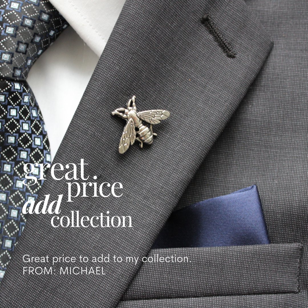 We just can't get enough of the amazing feedback we've been getting about our fly lapel #brooch. #CustomerReview #lapelpin #broochoftheday #mensaccessories #mensstyle #menswear #ties #tie #groomsmengifts #groom #weddingtie #weddingoutfit #mensfashion l8r.it/Y5k8