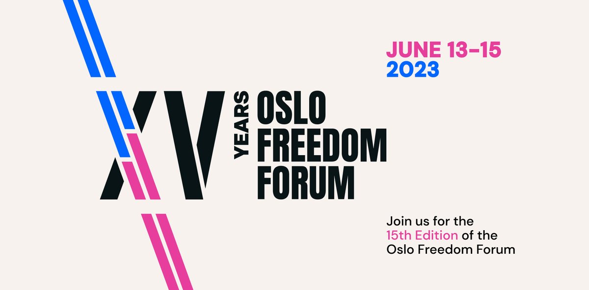 💫 The 15th edition of the #OsloFreedomForum is approaching fast!

Join us for three days of community-building among human rights defenders from all backgrounds, united in the hope of making the world a freer place for all. 

🎟 Get your tickets now: buff.ly/3LipFBK