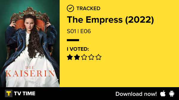 fabybrnd's tweet photo. Ho appena guardato episodio S01 | E06 di The Empress (2022)! #empress   https://t.co/0wLWe85ygI #tvtime https://t.co/y0cdhZ0c8A