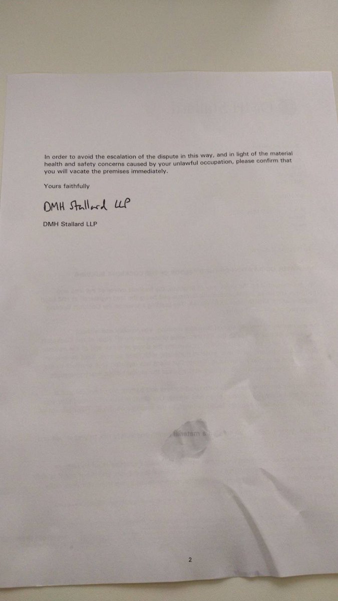 UOBSolidarity's tweet image. These are the allegations University of Brighton is making. We want to respond directly, they did not communicate with us directly and instead are communicating through solicitors. We are peaceful and not destructive. We do not aim to commit any damage- Occupiers