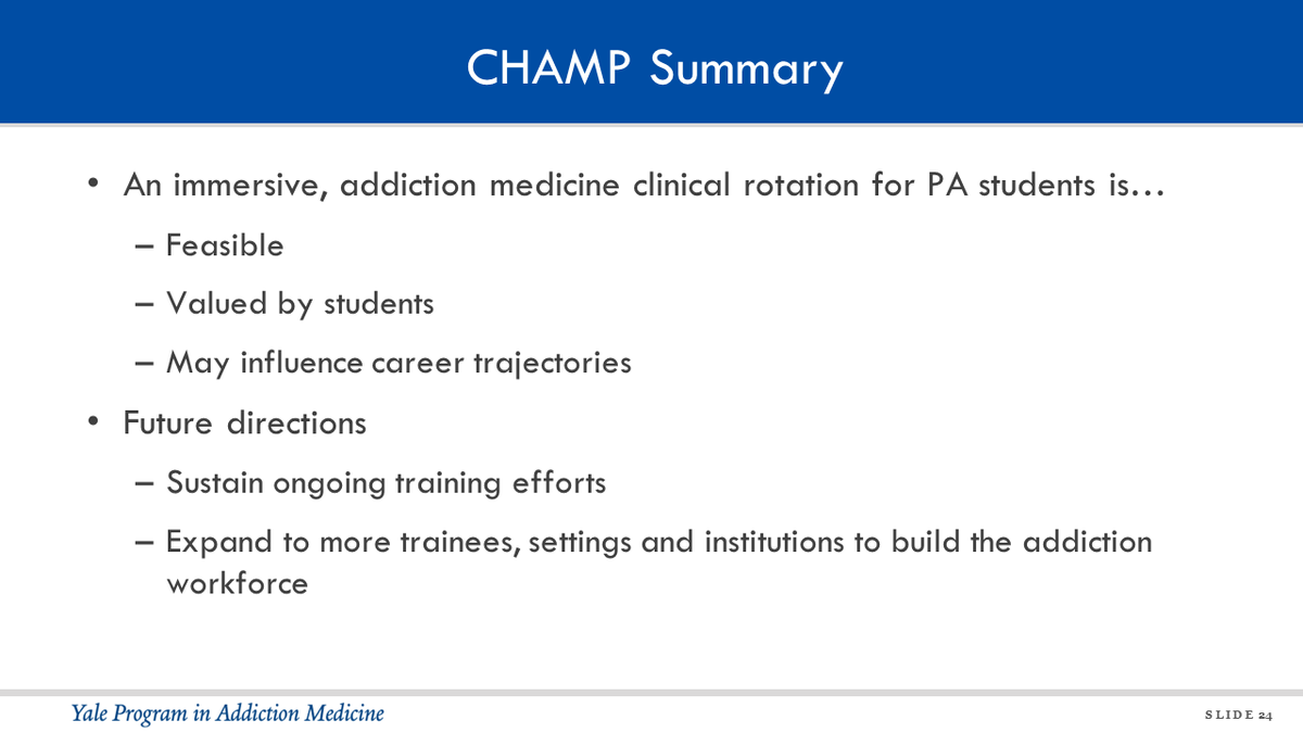 Yale CHAMP Program (@yale_champions) on Twitter photo 🎉🎉A few highlights from CHAMP Program Director, Dr. Kenneth Morford's <a href="/YaleIMed/">Yale Internal Medicine</a> ACEs Faculty Development Program graduation presentation, "Training PA CHAMPions to Practice Addiction Medicine in Primary Care," earlier today. Congratulations Kenny! 🎉🎉 🎉🎉A few highlights from CHAMP Program Director, Dr. Kenneth Morford's <a href="/YaleIMed/">Yale Internal Medicine</a> ACEs Faculty Development Program graduation presentation, "Training PA CHAMPions to Practice Addiction Medicine in Primary Care," earlier today. Congratulations Kenny! 🎉🎉