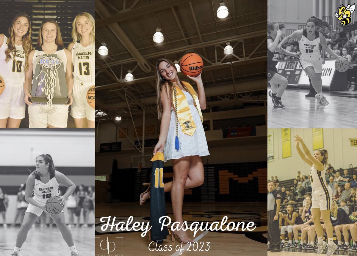 RMCWBB's tweet photo. ✨2023 Graduates✨

𝓗𝓪𝓵𝓮𝔂 𝓟𝓪𝓼𝓺𝓾𝓪𝓵𝓸𝓷𝓮

𝔽𝕦𝕥𝕦𝕣𝕖 𝕡𝕝𝕒𝕟𝕤: Haley plans to enroll in a graduate program in either forensic psychology or social work 

We will miss your daily smiles, big laughs, &amp; contagious energy. We love you and will miss you #10 💛🐝 https://t.co/NN3Ehg4h0N