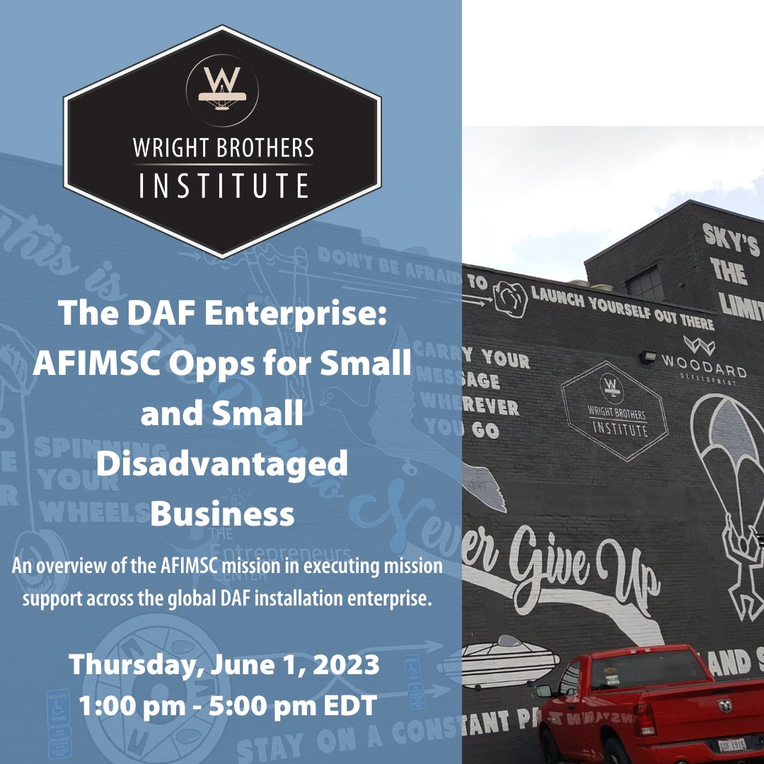 In Fiscal Year 2022, the AFIMSC/AFICC executed over $700 million (19.5% of its annual spend) to Small Business. Learn how your small or small disadvantaged business can utilize this funding at our free June 1, 2023 Collider event! Register today zurl.co/haC0