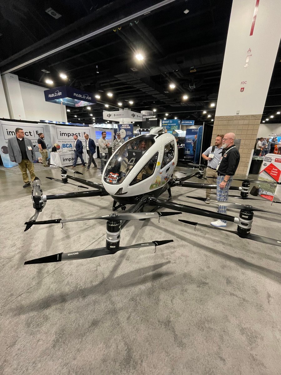 GrescoUas's tweet photo. It was great seeing you at #XPONENTIAL2023! We hope you had as much fun as we did checking out the @ehang Passenger AAV at the @NCDOT booth! Stay tuned as we bring you the latest advancements, cutting-edge tools, & expert guidance to thrive in this ever-expanding UAS landscape! https://t.co/xT05K7CoNJ