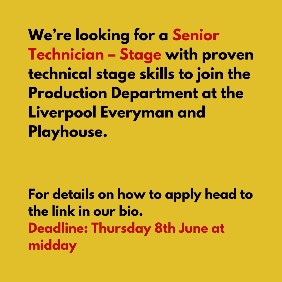Calling all stage heroes! 🎭 We're looking for a Senior Technician – Stage to join our Production team and help us reach new heights! Get in on the action! For details on how to apply 👉️ l8r.it/P4lO ⁠ 🚨The deadline is Thursday 8 June at midday🚨