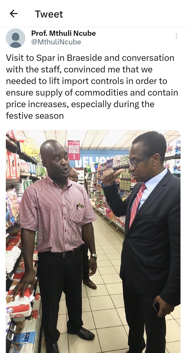 We need to locate this Spar member, clearly he is a better finance Minister than Ncube