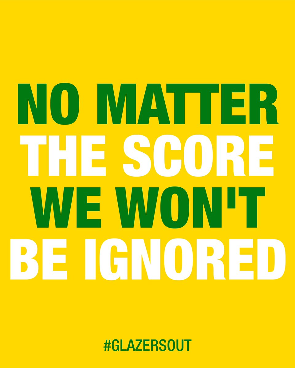N8_MUFC's tweet photo. No matter the score, we won’t be ignored. #GlazersOut https://t.co/f2ytpCqhbc