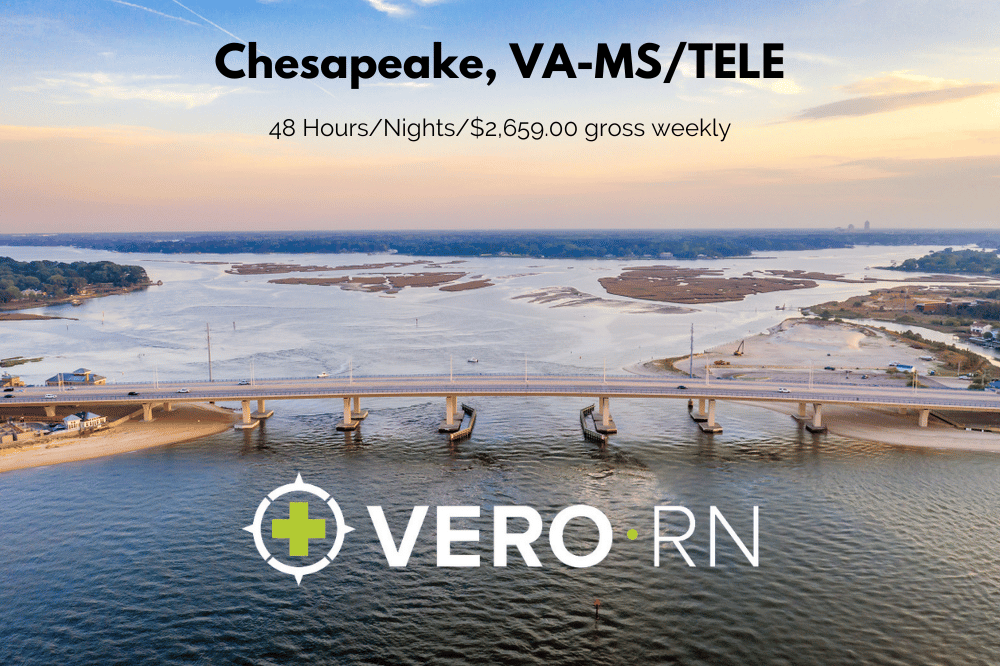 TravelVeroRN's tweet photo. MS/TELE Assignments in Chesapeake, VA
Chesapeake has a range of recreational opportunities for residents and visitors. It has a rich history, and there are lots of historic sites and museums.

Apply Today:  https://t.co/WpLsieHAsA
 #verorn #travelnursing  #verotravelnurserrrrrrrr https://t.co/IXDLcSF31J