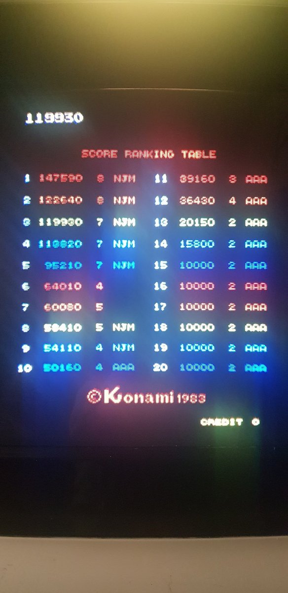 Neil1637's tweet photo. #archivescore not had much time for this, but it's a great game. Although this difficulty level was a bit brutal for me.
147590 scored.
Check out Beamrider on the Atari 2600 and see who you think copied who.... https://t.co/870EQKMJ0x