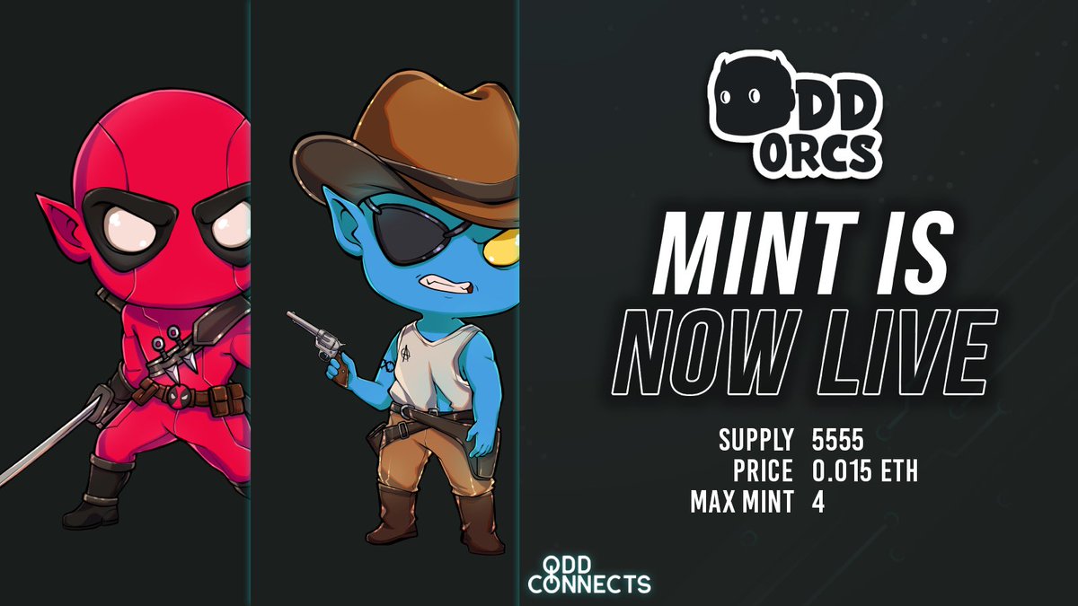oddorcs's tweet photo. ⚔️ Mint is officially LIVE⚔️
Unleash Your Orc.
Mint here: https://t.co/a3SCh1SAnQ https://t.co/roDeg1MFHO