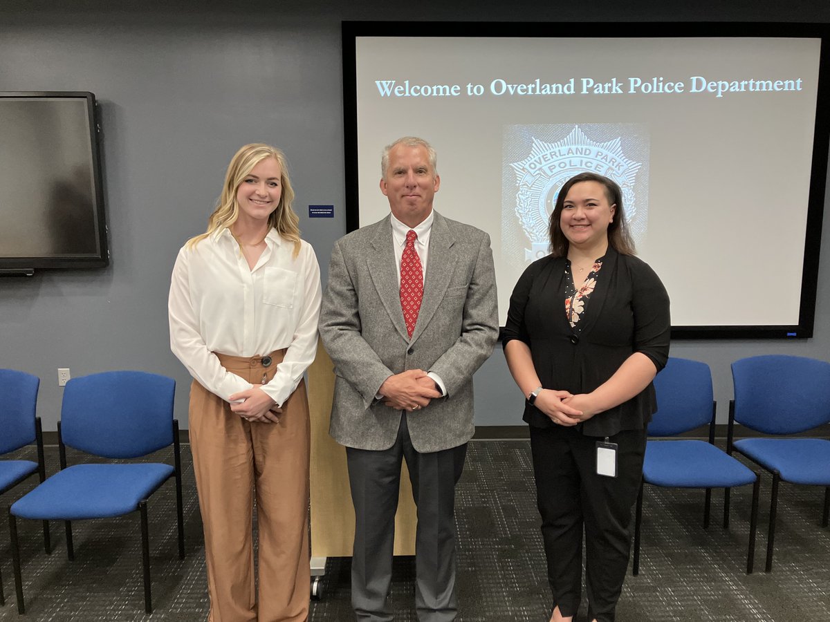 Today the <a href="/OverlandPark_PD/">Overland Park Police</a> welcomed our newest Crime Analyst Morgan VanSlyke and Dispatcher Alexandra Hamilton-Jurani. Morgan is a <a href="/OlatheSouthHS/">Olathe South HS</a> and <a href="/UNOmaha/">University of Nebraska at Omaha</a> grad and Alexandra was previously a dispatcher at the Linn County Kansas Sheriff's Office.