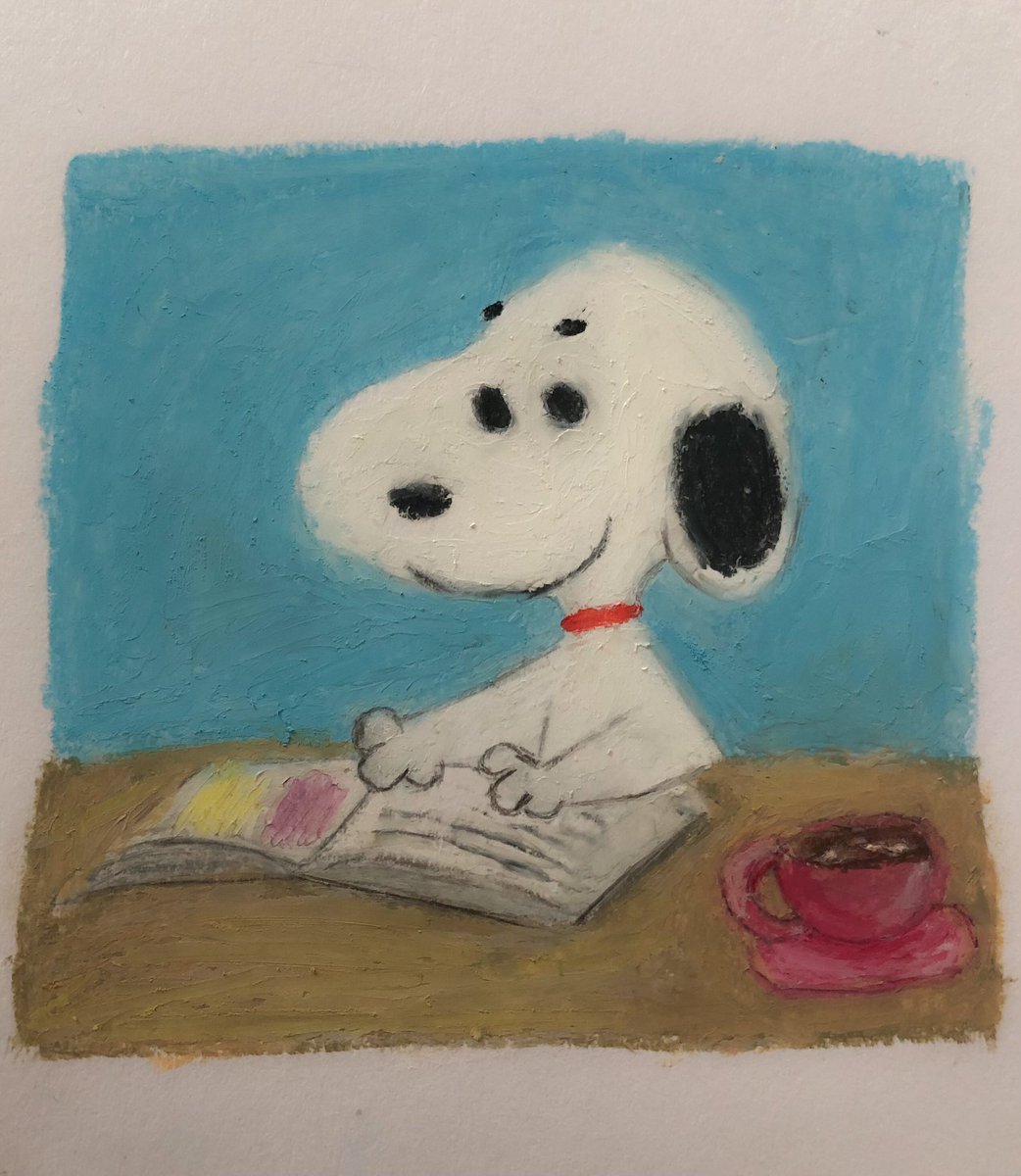 more snoopy in oil pastel ♥️