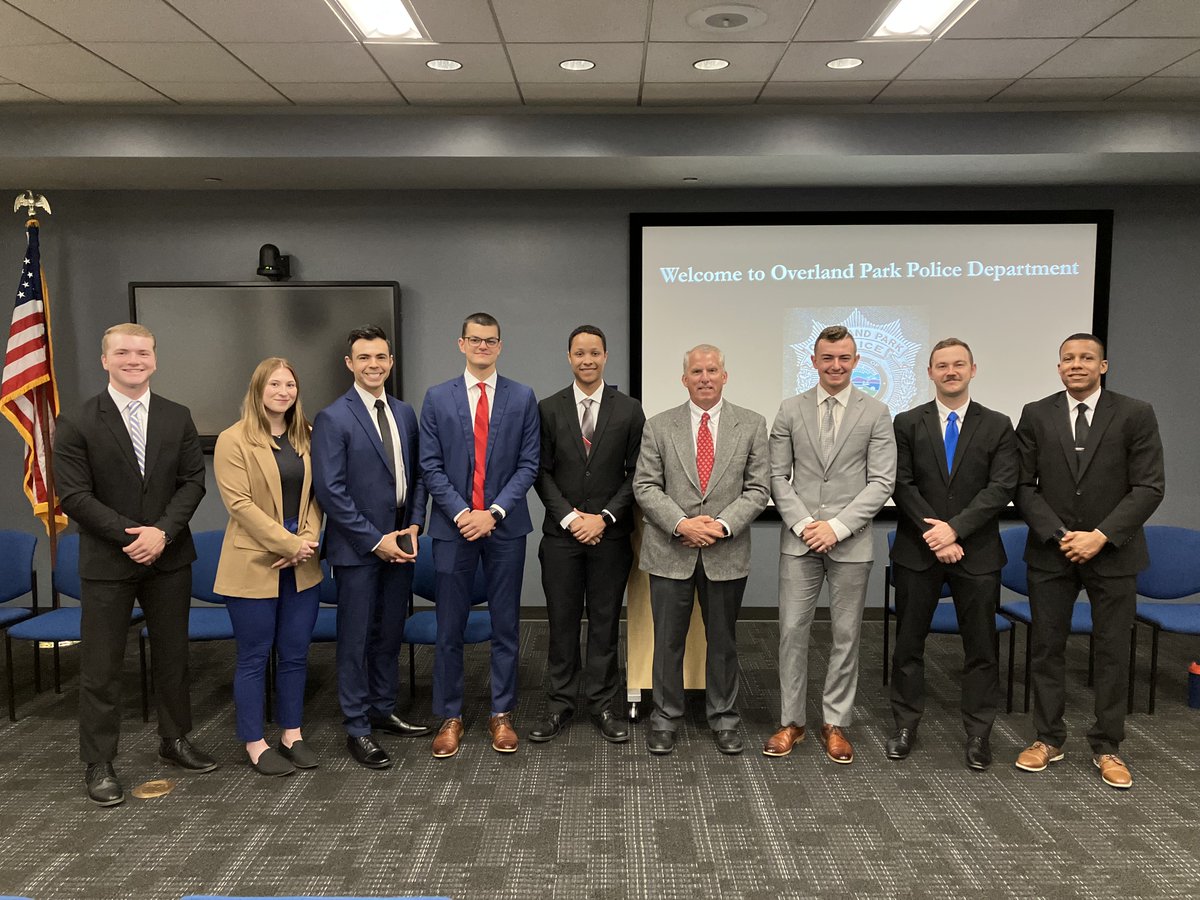 Today <a href="/OverlandPark_PD/">Overland Park Police</a> welcomed 8 new officers. Ashton Griffith, Haley Smallwood, Estuardo Gordillo, Benjamin Rehagen, Dillon Harris, Austin Bright, Timothy Davolt, and Jeremy Claude.