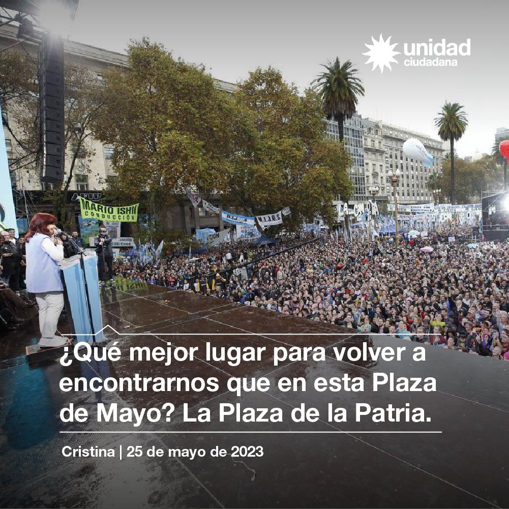 🇦🇷 #25DeMayo | #HablaCristina en la Plaza del Pueblo ❤️