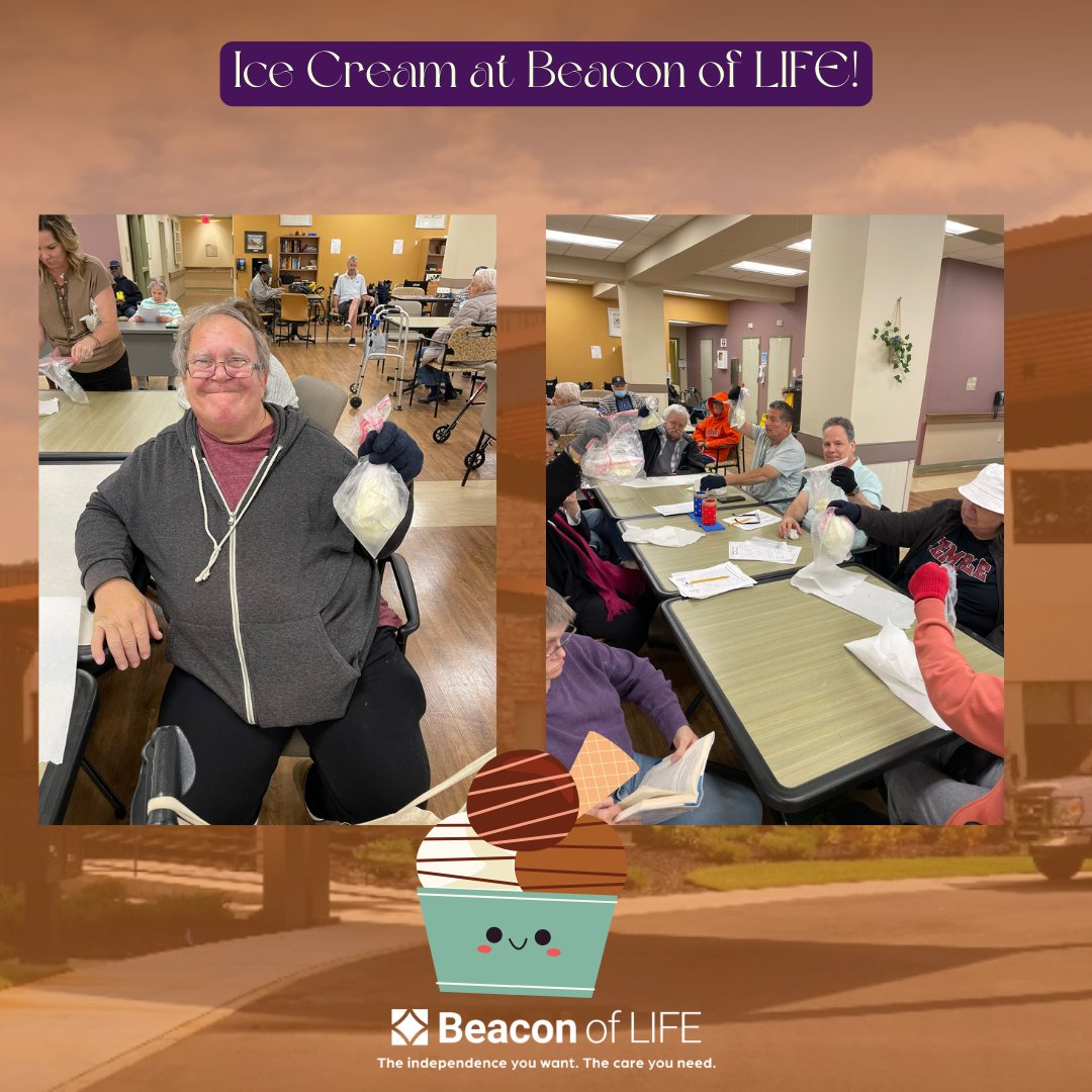 I scream, you scream, we all scream for ice cream at Beacon! Making Ice cream was a blast! #icecream #BeaconofLIFE