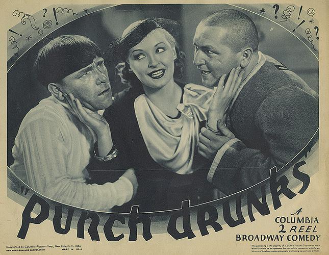Six #PurelyCurly episodes of #TheThreeStooges will be shown this Saturday from 6-8PM on #MeTV (CH. 4.3 in #Detroit/#yqg.) #PunchDrunks is one of them. #CurlyHoward becomes 'Killer Stradivarius' when he hears #LarryFine play 'Pop Goes the Weasel.' Its in the #NationalFilmRegistry.