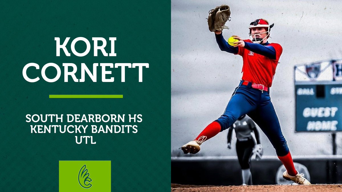 DubC_Softball's tweet photo. Please welcome our next incoming freshman, Kori Cornett from South Dearborn High School 🥎🐾💚 #Wolfpack https://t.co/kYpxfry0uz