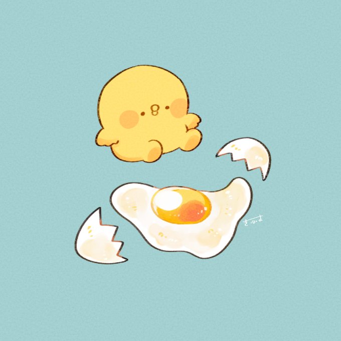 「egg  #きみピヨ」|てんみやきよのイラスト