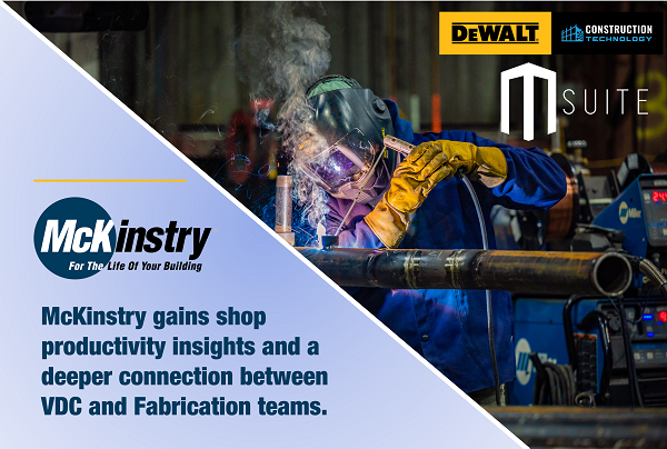 🎓Learn how McKinstry is increasing fab shop productivity and strengthening its link between VDC and Fabrication teams!  👉ow.ly/eEfA50OrcOr

#vdc #industrialconstruction #prefabrication #fabrication #trends #fabricationshop #prefab #modular @DEWALTtough @McKinstryCo