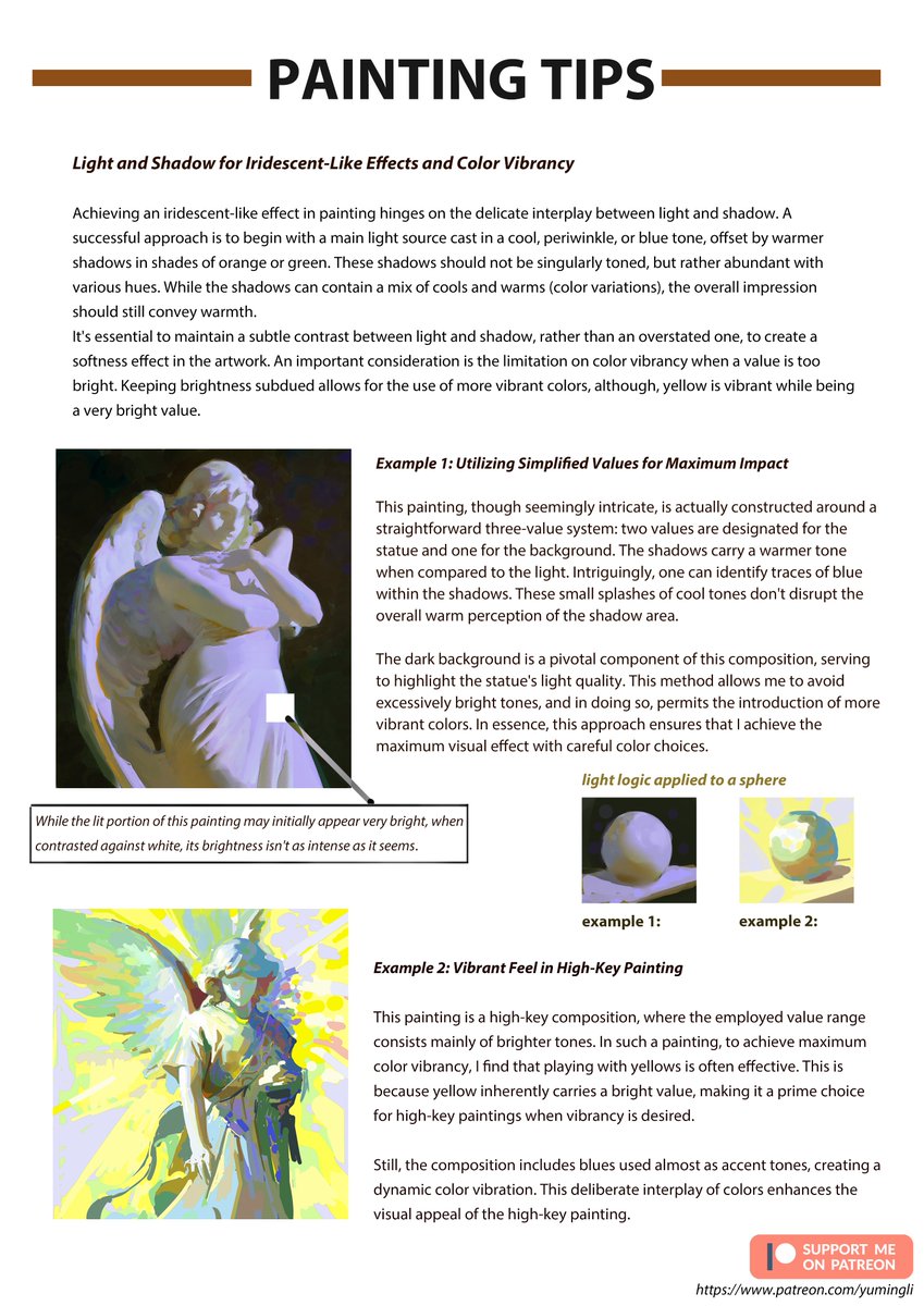 Yuming Li on Twitter "More painting tips! hope you find them helpful