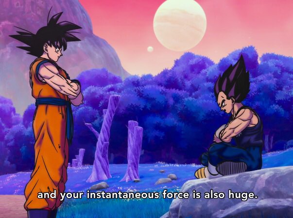 AnormalMino's tweet photo. Vegeta’s explanation on the benefits of this “relaxed” fighting style is pretty much the same in both versions… https://t.co/MMeHr2NrBg