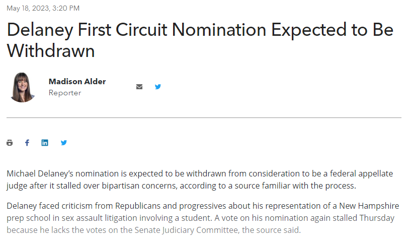 🚨BREAKING: Following a letter from @econliberties, @demandprogress, @thefreedomBLOC, @NelpNews, @PeoplesParity, @LPS_KentStreet, @revolvingdoorDC, and @strongforall detailing Delaney's history of pro-corporate advocacy, his nomination gets withdrawn. news.bloomberglaw.com/us-law-week/de…