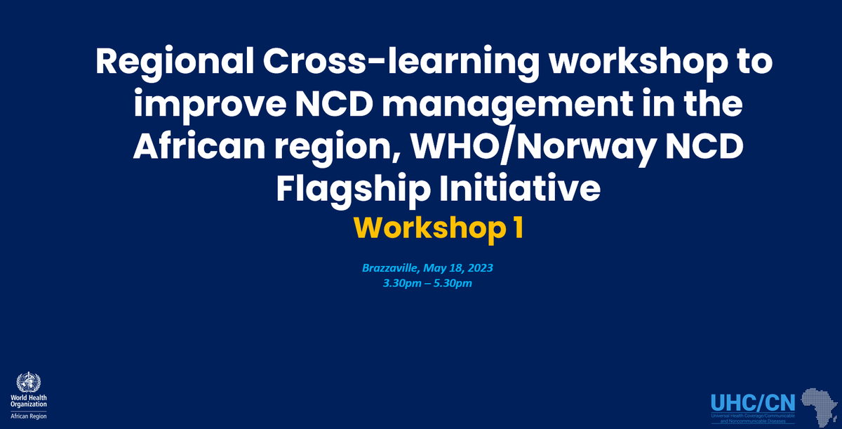 AlarcosC's tweet image. Bringing NCD management into focus in the @WHOAFRO region through a workshop series to discuss:
✅How to improve NCD management,
✅The importance of urgent action in addressing #NCDs,
✅How a national multisectoral collaboration approach can address the burden of NCDs.
@WHOGhana