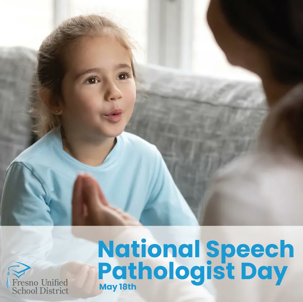 Fresno Unified on Twitter "Happy National Speech Pathologist Day to