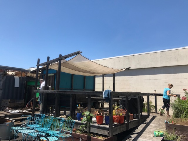 SherwoodEng's tweet photo. Our Santa Cruz staff volunteered last Friday off to transform their back patio in the office into a vibrate active space for staff to host meetings, lunches, and impromptu get togethers. Check out the new space below!

#engineers #volunteering  #design https://t.co/XTs8nRHq7W