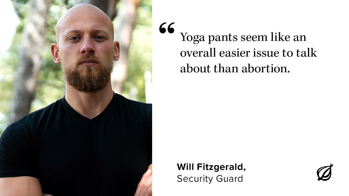 The Onion on Twitter "Men Explain Why Women’s Yoga Pants Should Be