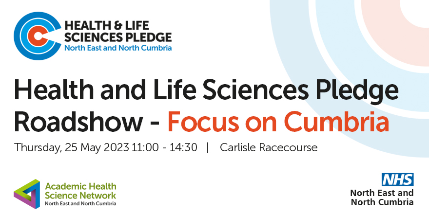 The first Health & Life Science Pledge Roadshow event kicks off in #Cumbria This event is to bring together the Health & Life Science Infrastructure from the Cumbria region to celebrate the Health & Life Science Pledge 📅 25 May ⏰ 11am - 2.30pm ➡️ eventbrite.co.uk/e/health-and-l…