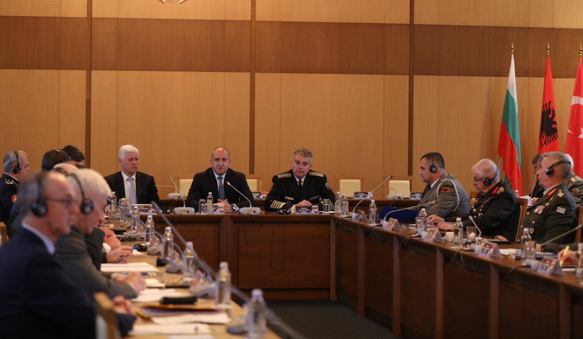 BulgariaMod's tweet photo. The 16th conference of the #ChiefsofDefence of the #BalkanСountries where the main topic is "Regional military connectivity and mobility as a focus of the Balkan #partnership in search of innovative ways of integration and cooperation” is held in #Sofia, 🇧🇬.⤵️
#Defence https://t.co/yNMUkeWSej
