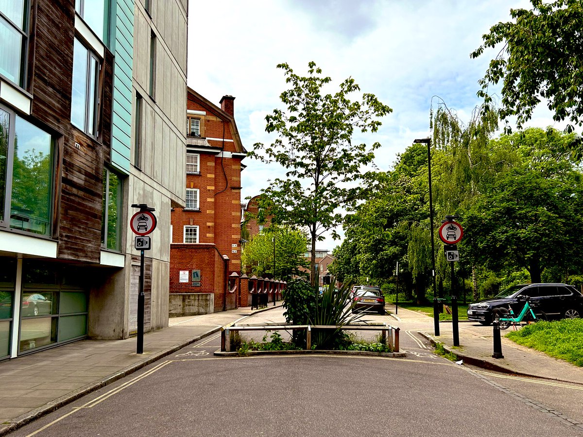 carlafrancome's tweet photo. Just in case it’s not clear, a TREE has been planted in the middle of the street.

An actual tree!! 🌳

This brings a whole new meaning to the term “street tree”. 

Who is behind this masterpiece? 

Might I suggest that 100 streets in London look like this in 2 years? … 1/4 https://t.co/zTHeysowXL
