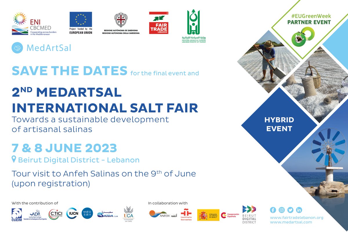 "#outstandingresults achieved in the #rehabilitation of #artisanal #salinas in Anfeh. An amazing adventure bringing #tradition to #sustainable #authentic #products!" Mrs Barsoni, JTS - @ENICBCMed visiting #MedArtSal #pilotaction #Salinas in Lebanon 🇱🇧👉enicbcmed.eu/projects/medar…