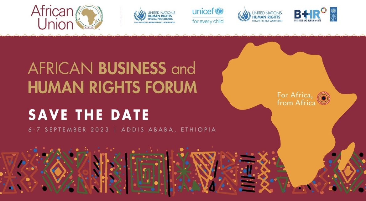 SAVE THE DATE | The 2nd African Business and Human Rights Forum is in Addis Ababa on 6-7 September 2023: #ForAfrica, #FromAfrica

More info: ohchr.org/en/events/foru…

#BizHumanRights #AfricaBHR