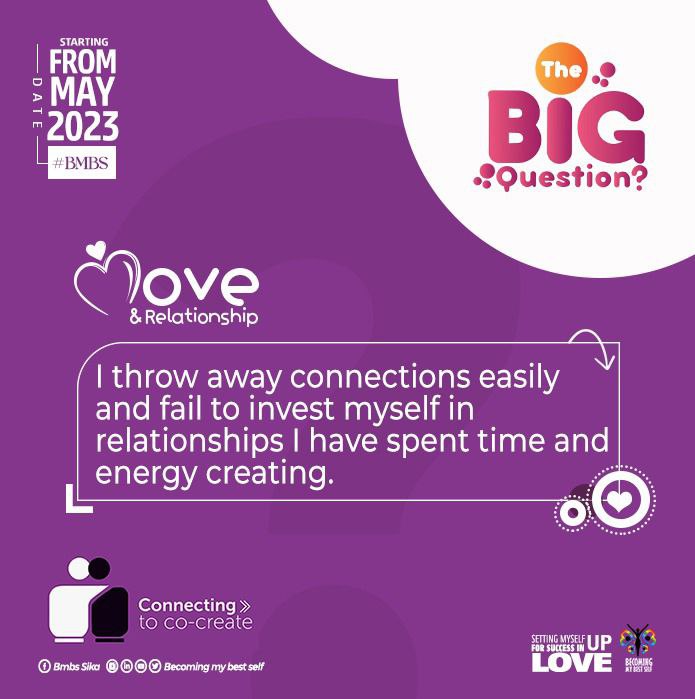 Register now to secure your spot at the #BMBSTeleSummit and take your love journey to the next level. Let's level up together! ~3/3

#BeMyBestSelf | #Relationships | #SmartWomen | #Successfulwomen | #TeleSummit | #BMBS | #Love | #LevelUpSummit | #WomenEmpowerment | #PersonalGrowt