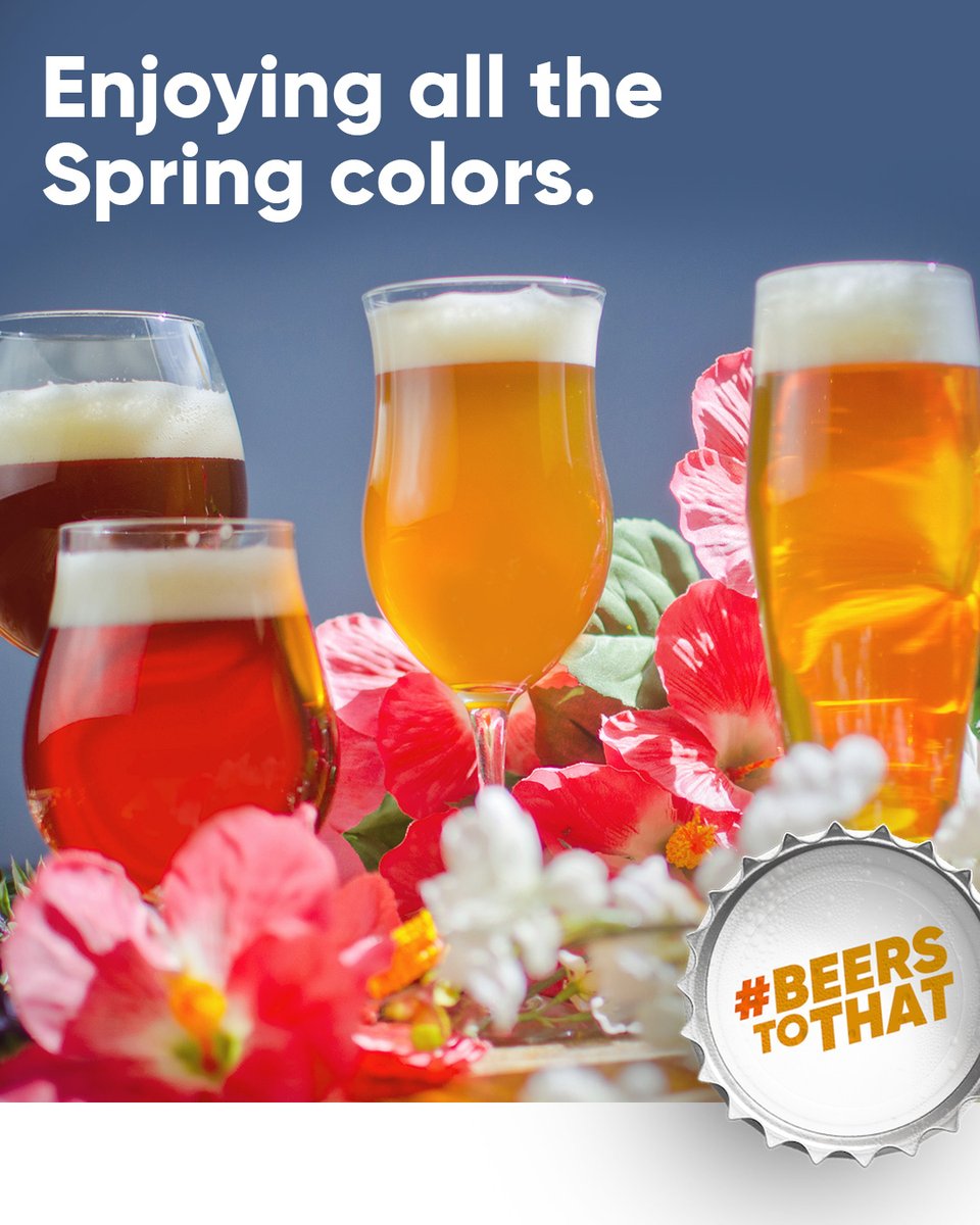 Springtime = the perfect time to drink a beer! 🍺 🌸 #beerstothat #beer #spring #letsdrink #cheers