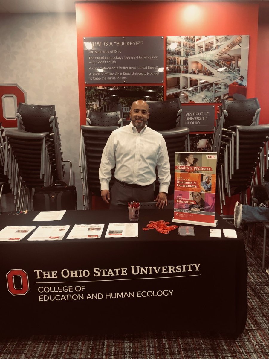 OSUEHEOUE's tweet image. Our Director of Recruitment and Enrollment, Justin Grote, met Ohio State employees and their college-bound students Tuesday evening at the Buckeye Employee Admissions Preview table fair.

Looking forward to more opportunities to meet future students!