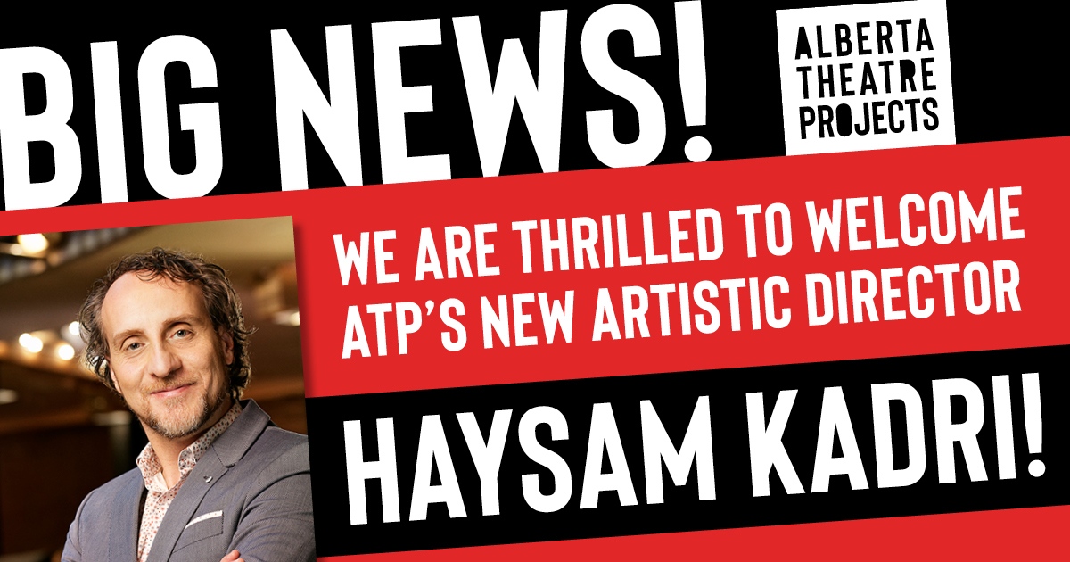 ATP is thrilled to announce our new Artistic Director, Haysam Kadri! A HUGE welcome to Haysam! We are ecstatic to have him leading our team, and can't wait to venture into an exciting new future for ATP! Read more here: bit.ly/3pSrTzK Photo by Erin Wallace