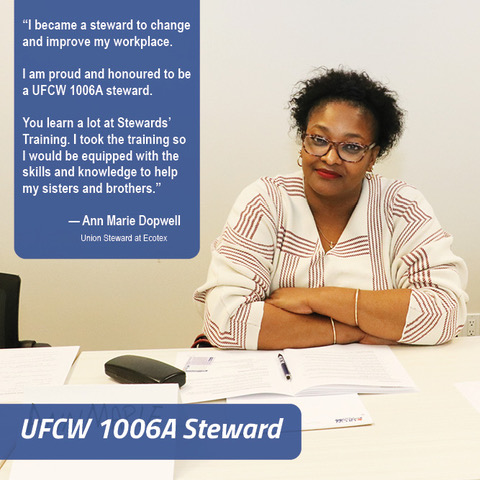 UFCW1006A's tweet photo. #ufcw1006A's stewards volunteer their time and knowledge to help their co-workers everyday. We are proud to feature #unionsteward Ann Marie. 1006A's Stewards' Training program empowers activists with the knowledge they need to make a difference. https://t.co/Icim9J02N0