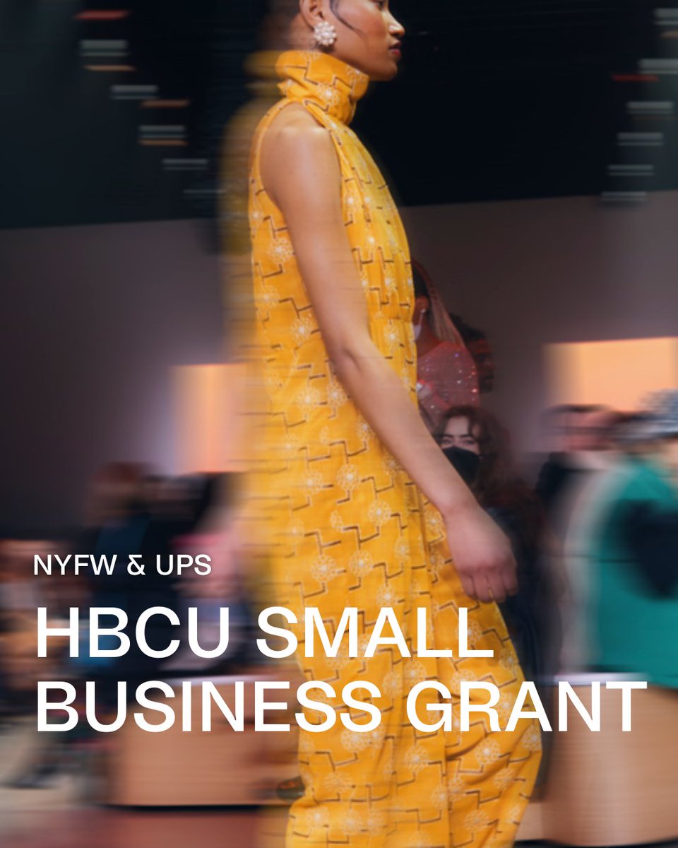 The NYFW x UPS Small Business Grant is here! Three emerging designers who went to HBCUs will each receive a $50,000 grant and a fashion show at NYFW: The Shows this September, funded by UPS. Applications close on June 5th, 2023. app.nyfw.com/section/ups