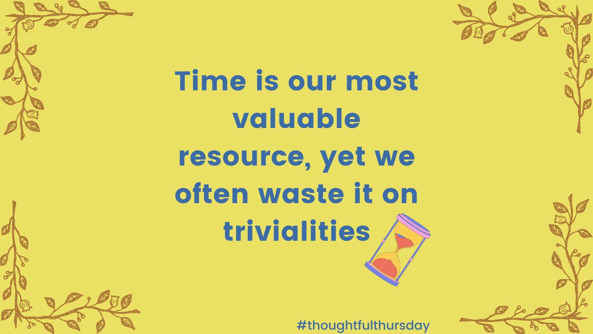 industrygiant's tweet image. It's Thoughtful Thursday
#TimeManagement #ValueOfTime #Productivity #thoughtfulThursday