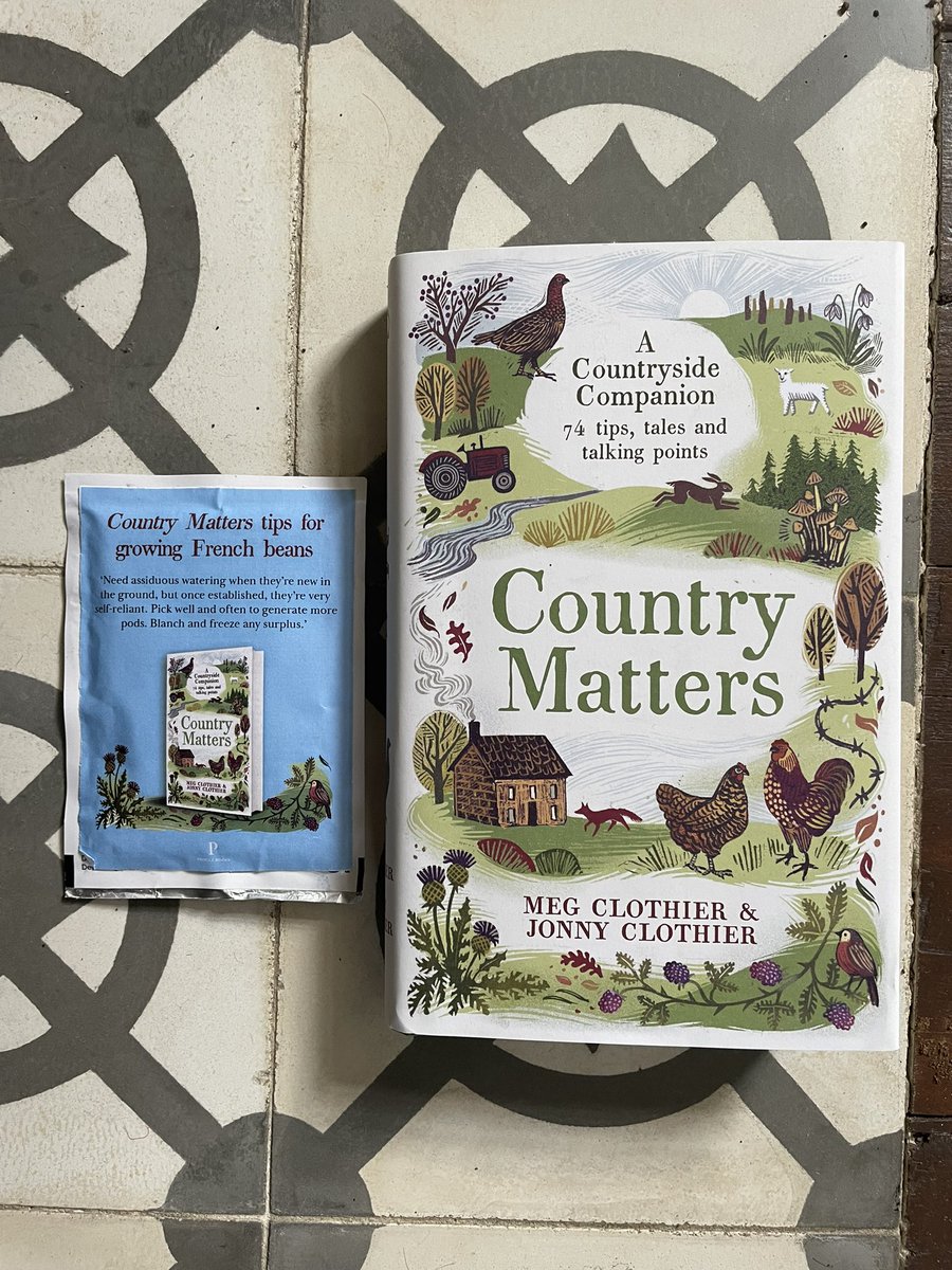 Look at my new book from @ProfileBooks which has all sorts of lovely stuff about living in the British countryside, with the added 💥 of being sent with some beans  (are they magic tho…). Beautiful, interesting and fun 🙏 #CountryMatters